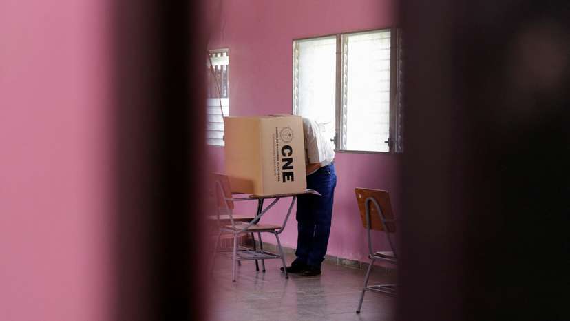 Residents head to vote in a rural town a week after election day, in San Antonio de Flores