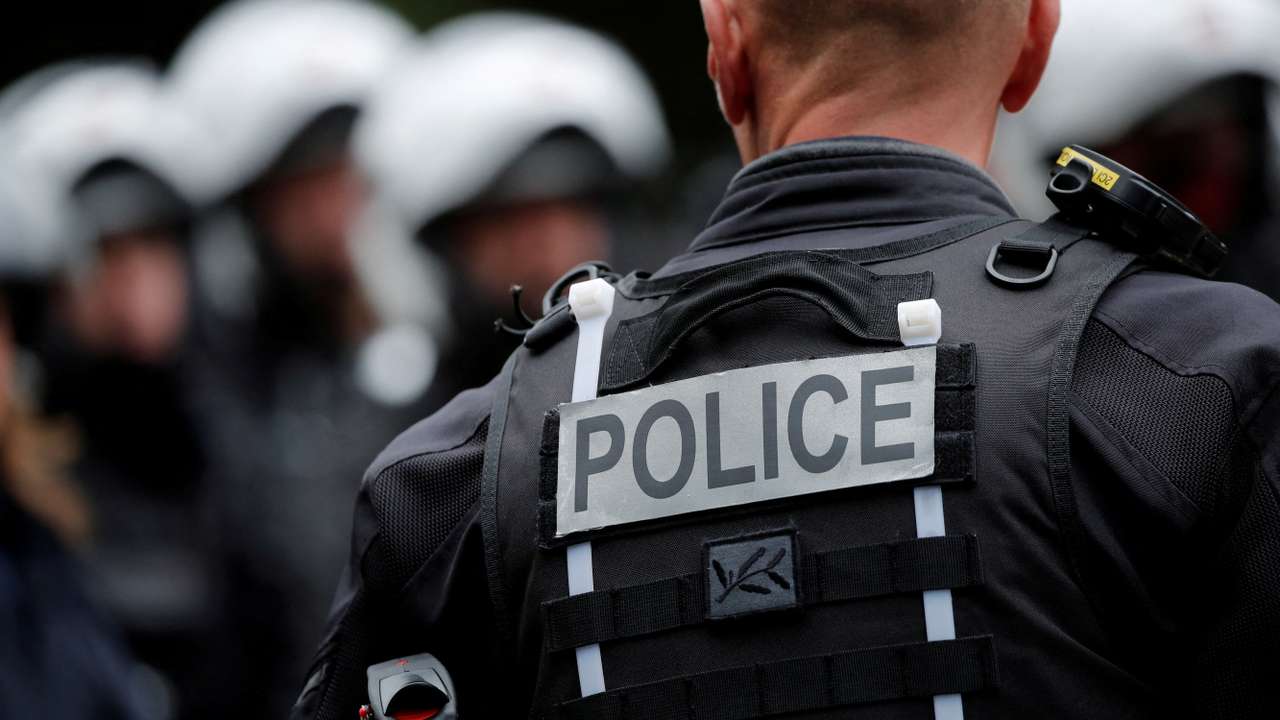 FILE PHOTO: Members of the French riot Police take part in a training exercise in Ris-Orangis