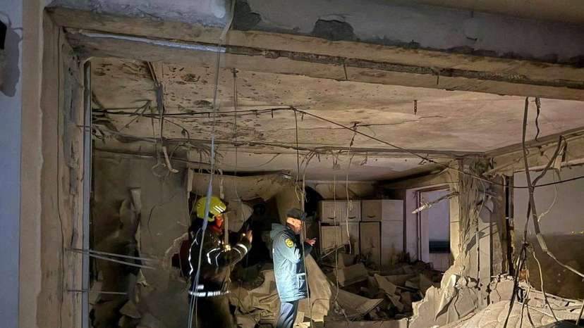 Aftermath of a drone attack in Krasnogorsk