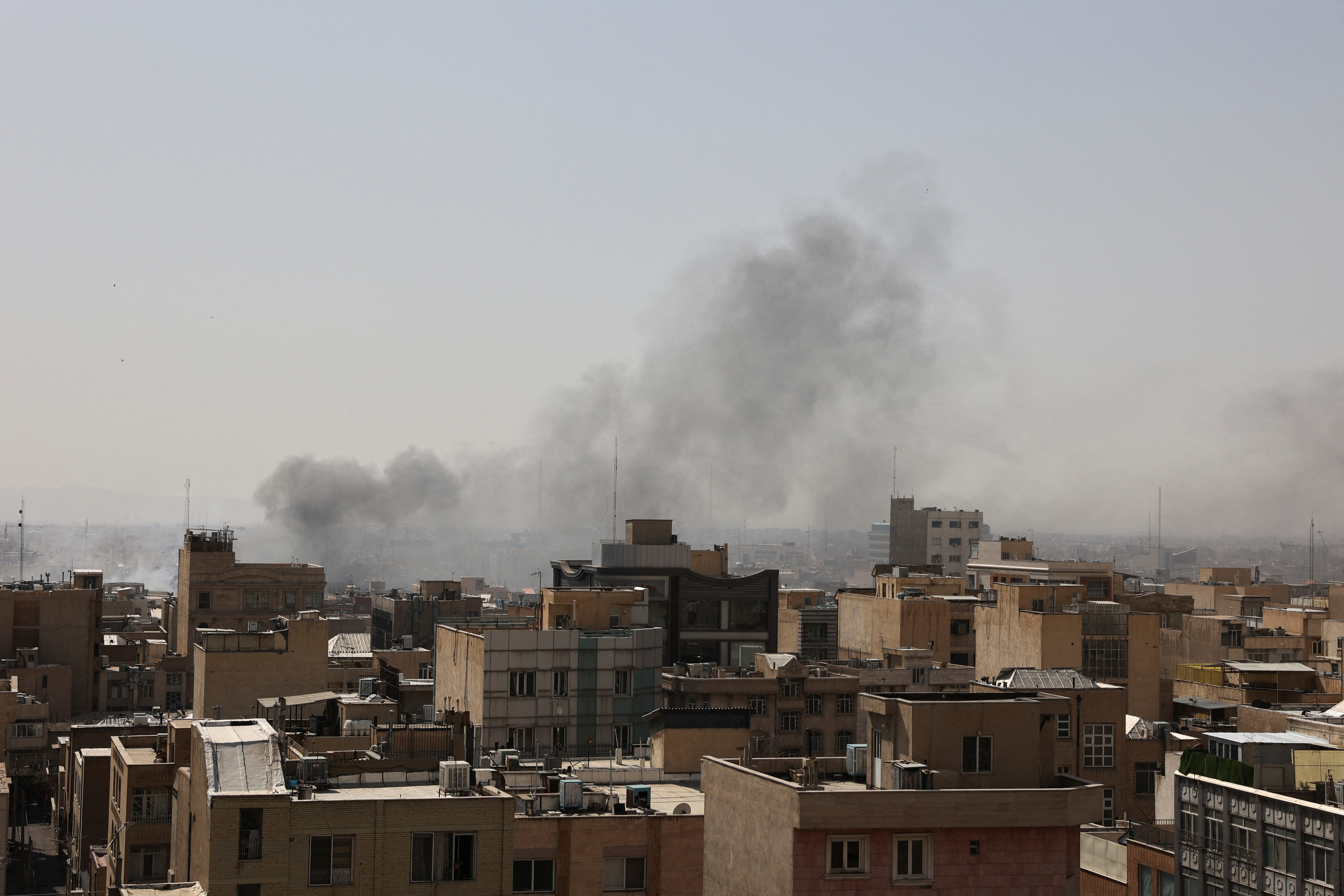 Aftermath of strike in Tehran