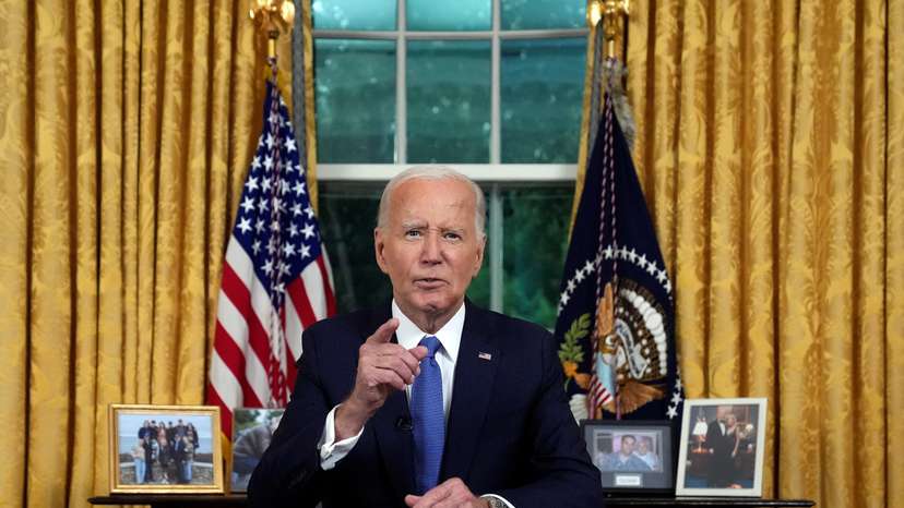 U.S. President Joe Biden addresses the nation on his decision to end his reelection bid in Washington