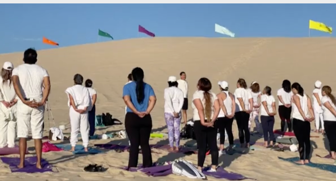 Yoga in the middle of Samalayuca dunes