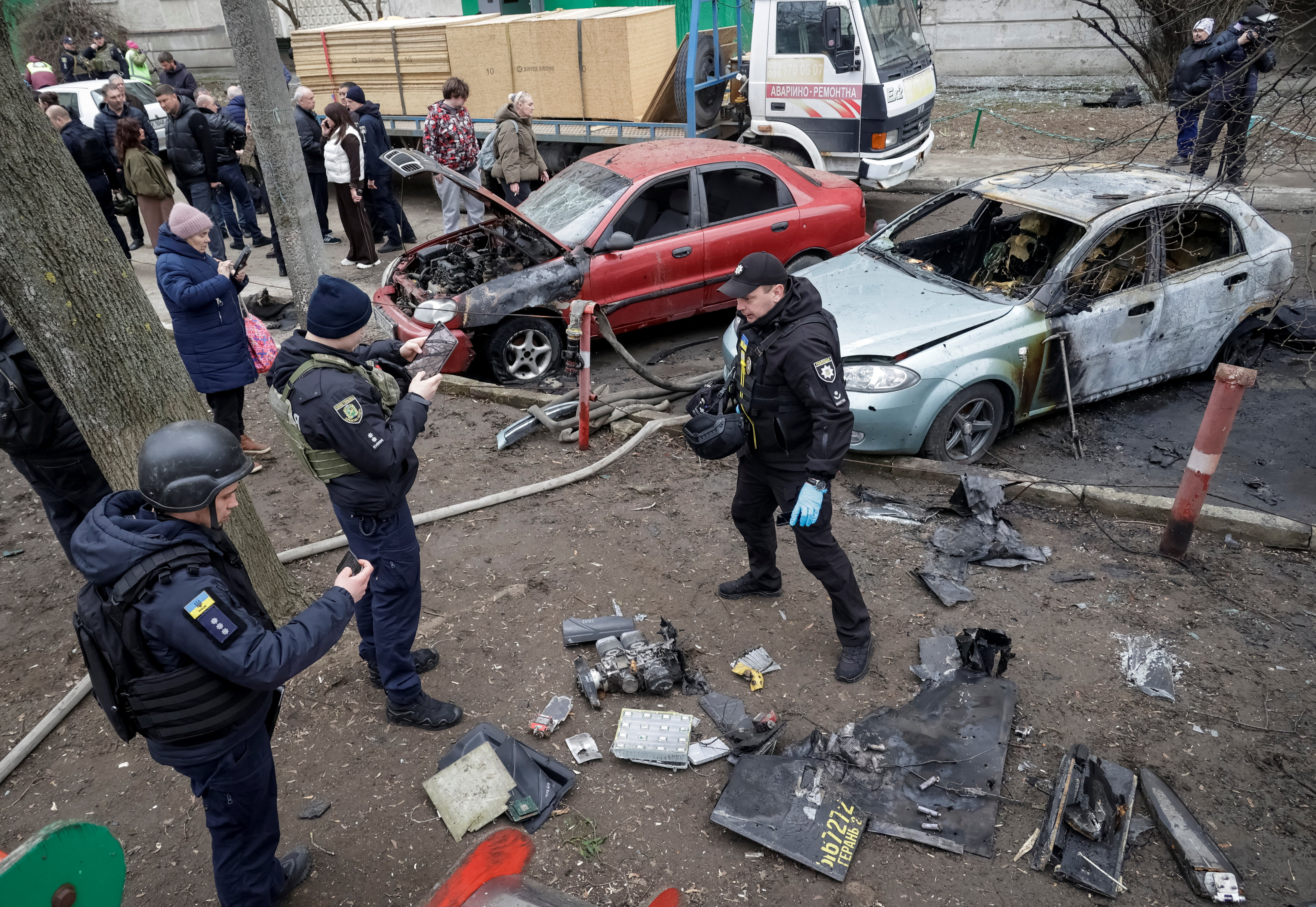 Russian drone strike in Kharkiv
