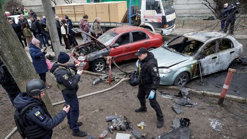 Russian drone strike in Kharkiv