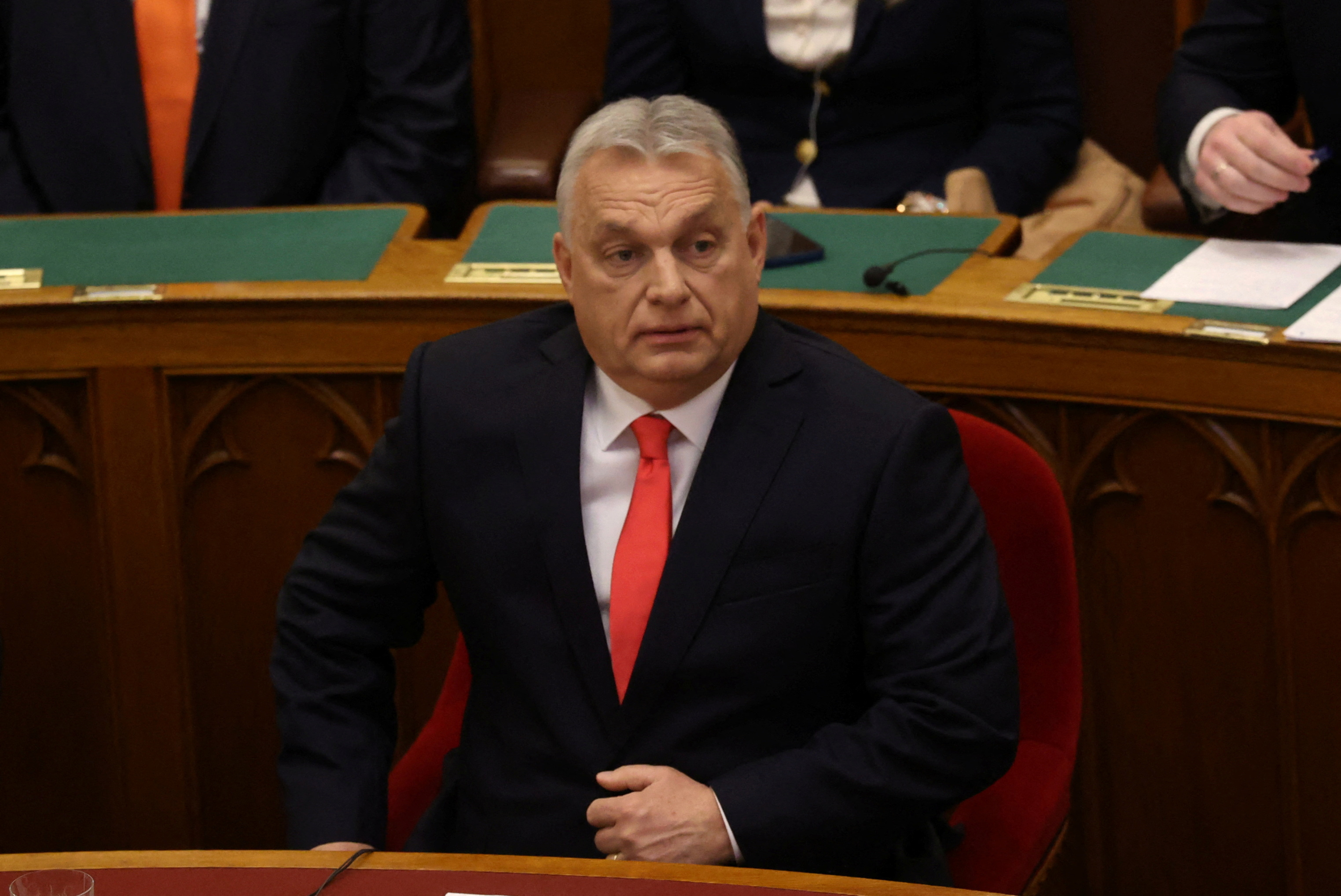Hungarian Prime Minister Orban attends the spring session of the parliament in Budapest