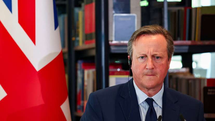 Britain's Foreign Secretary Cameron visits Tirana