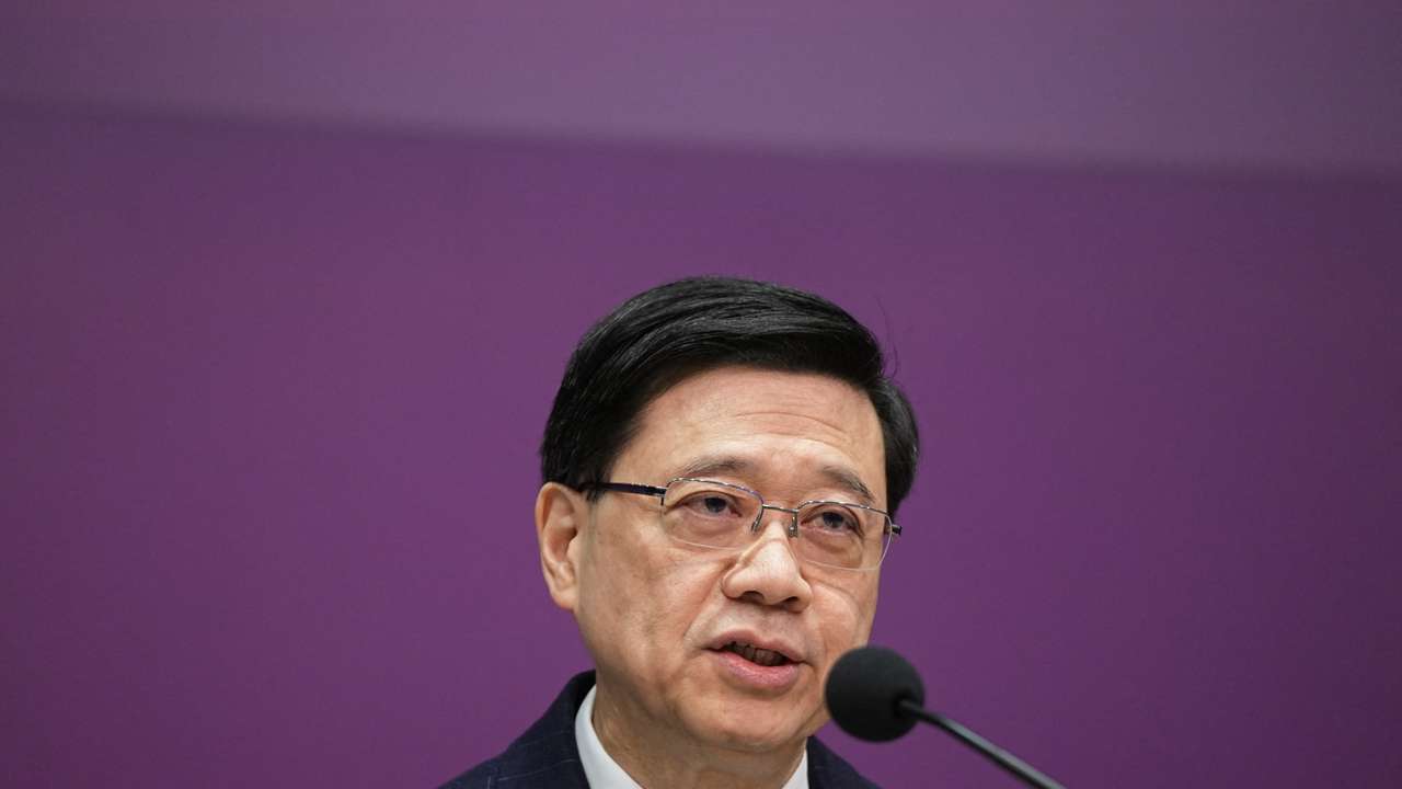 Press conference regarding the legislation of Article 23 national security laws, in Hong Kong