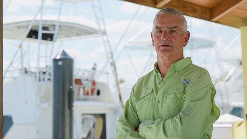David Die Dejean poses for a portrait at the Crandon Park Marina