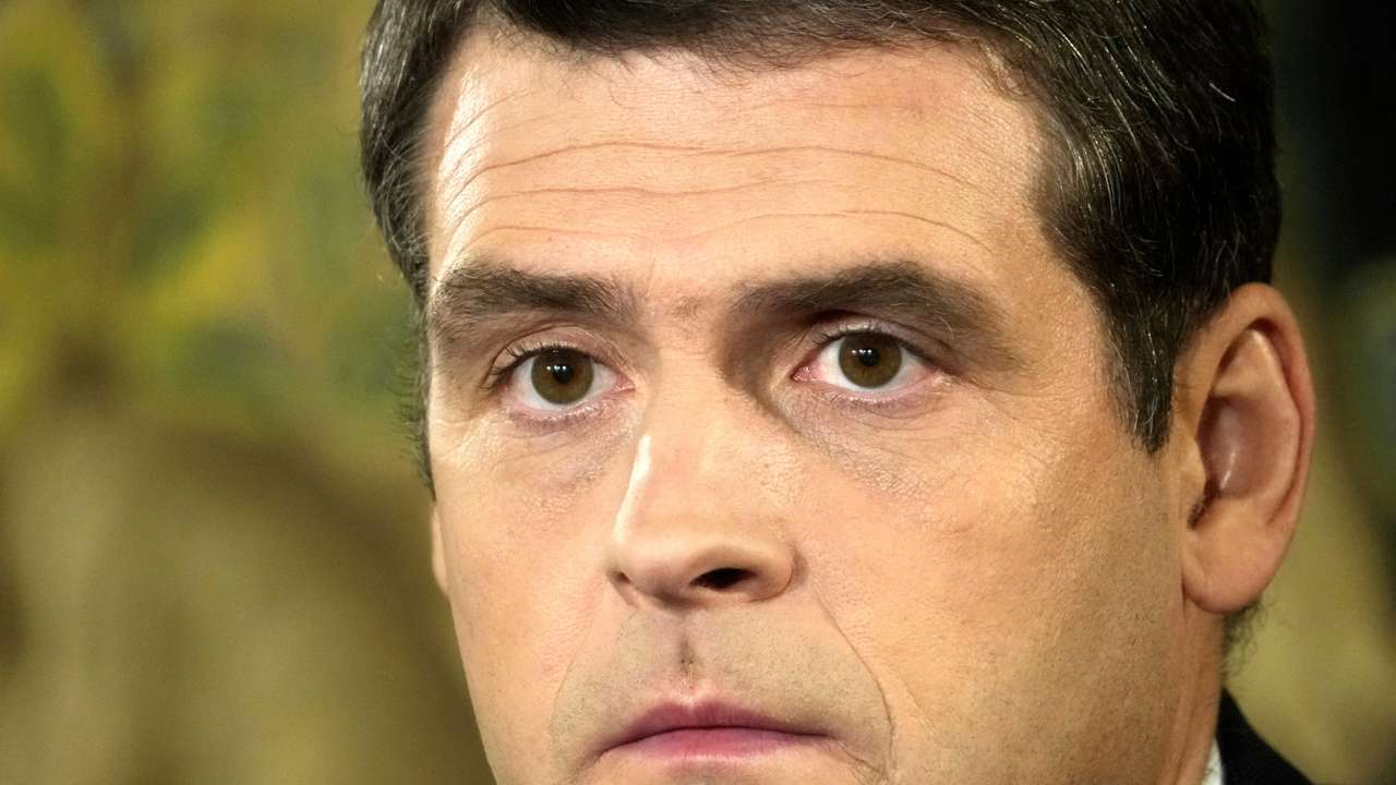 FILE PHOTO: Nemunas Dawn party leader Zemaitaitis attends press conference in Vilnius