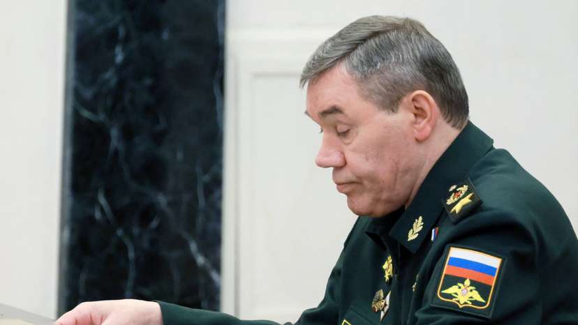 Chief of the General Staff of the Russian Armed Forces Valery Gerasimov attends a meeting, chaired by Russian President Vladimir Putin