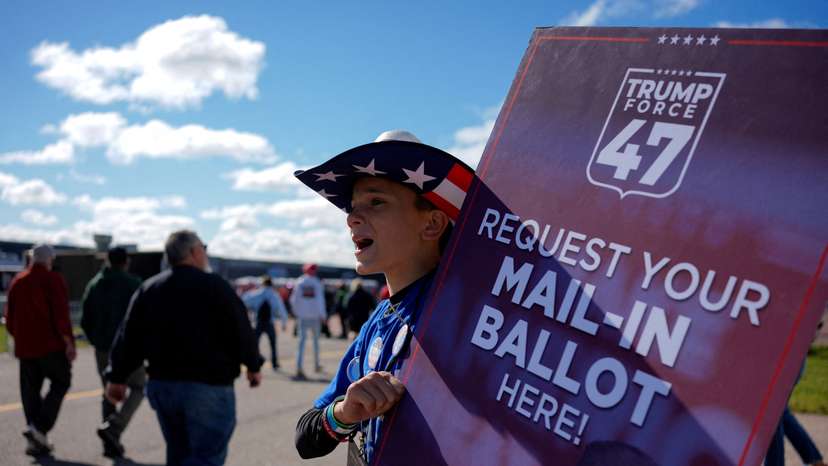 FILE PHOTO: Republican presidential nominee Donald Trump holds a rally in Mosinee