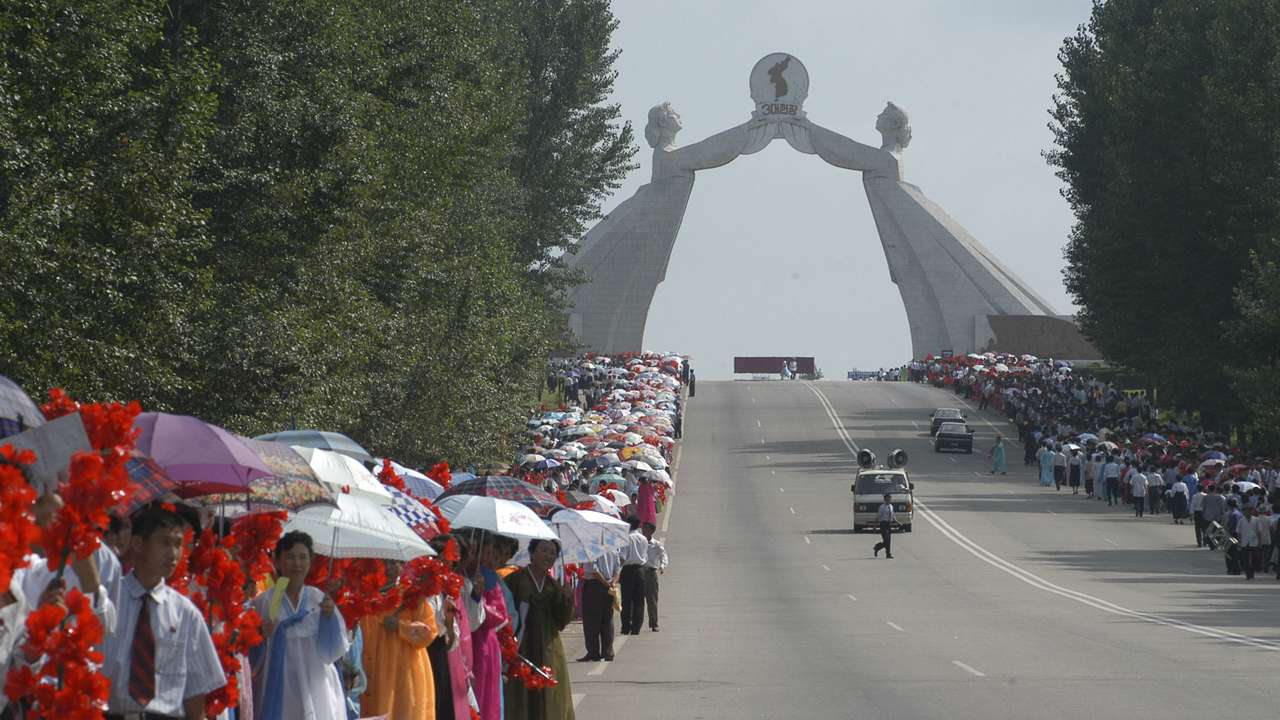 FILE PHOTO: People take part in the celebrations for the National Liberation Day in Pyongyang
