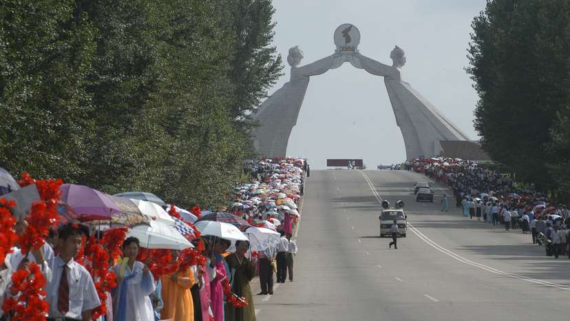 FILE PHOTO: People take part in the celebrations for the National Liberation Day in Pyongyang