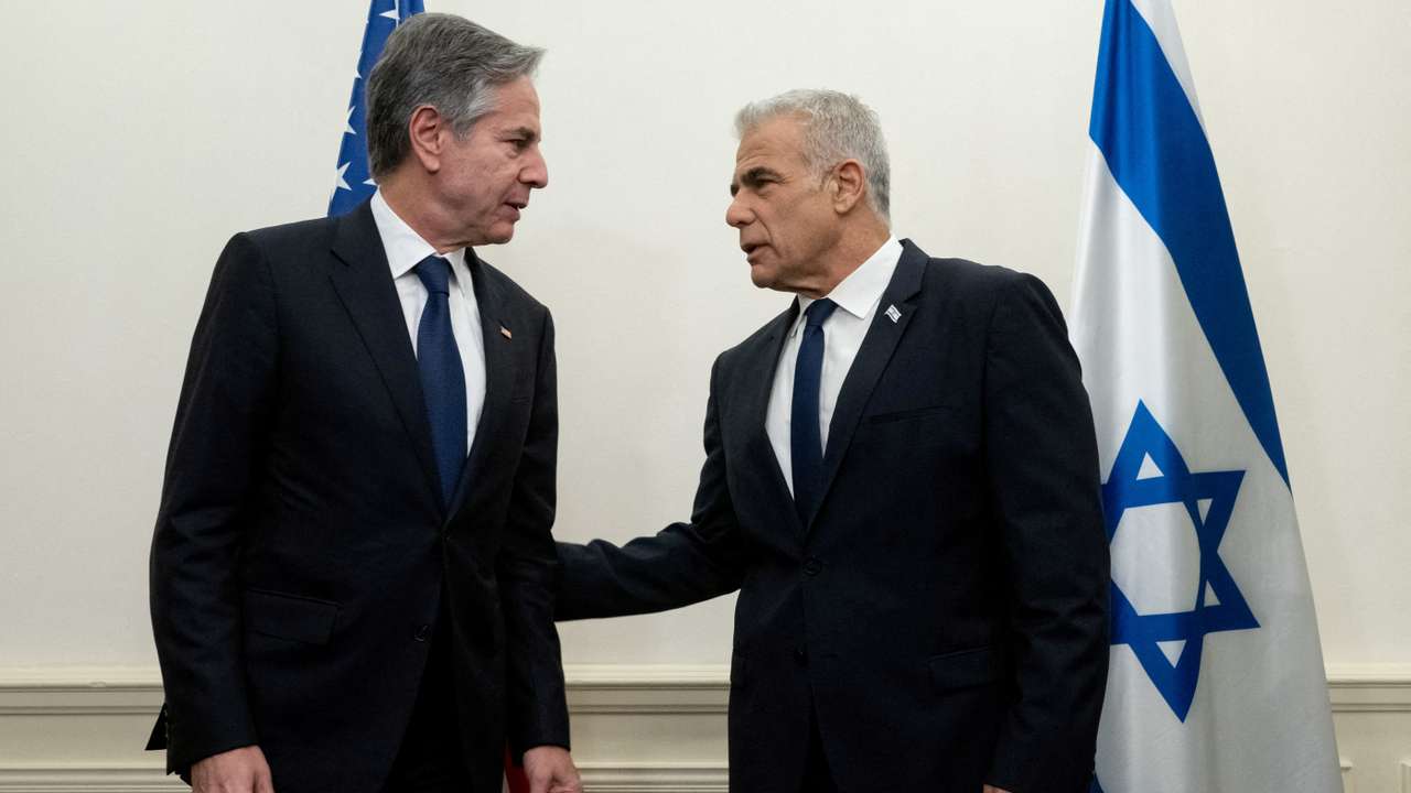 U.S. Secretary of State Antony Blinken meets with Israeli opposition leader Yair Lapid