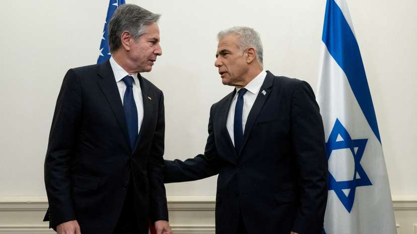U.S. Secretary of State Antony Blinken meets with Israeli opposition leader Yair Lapid