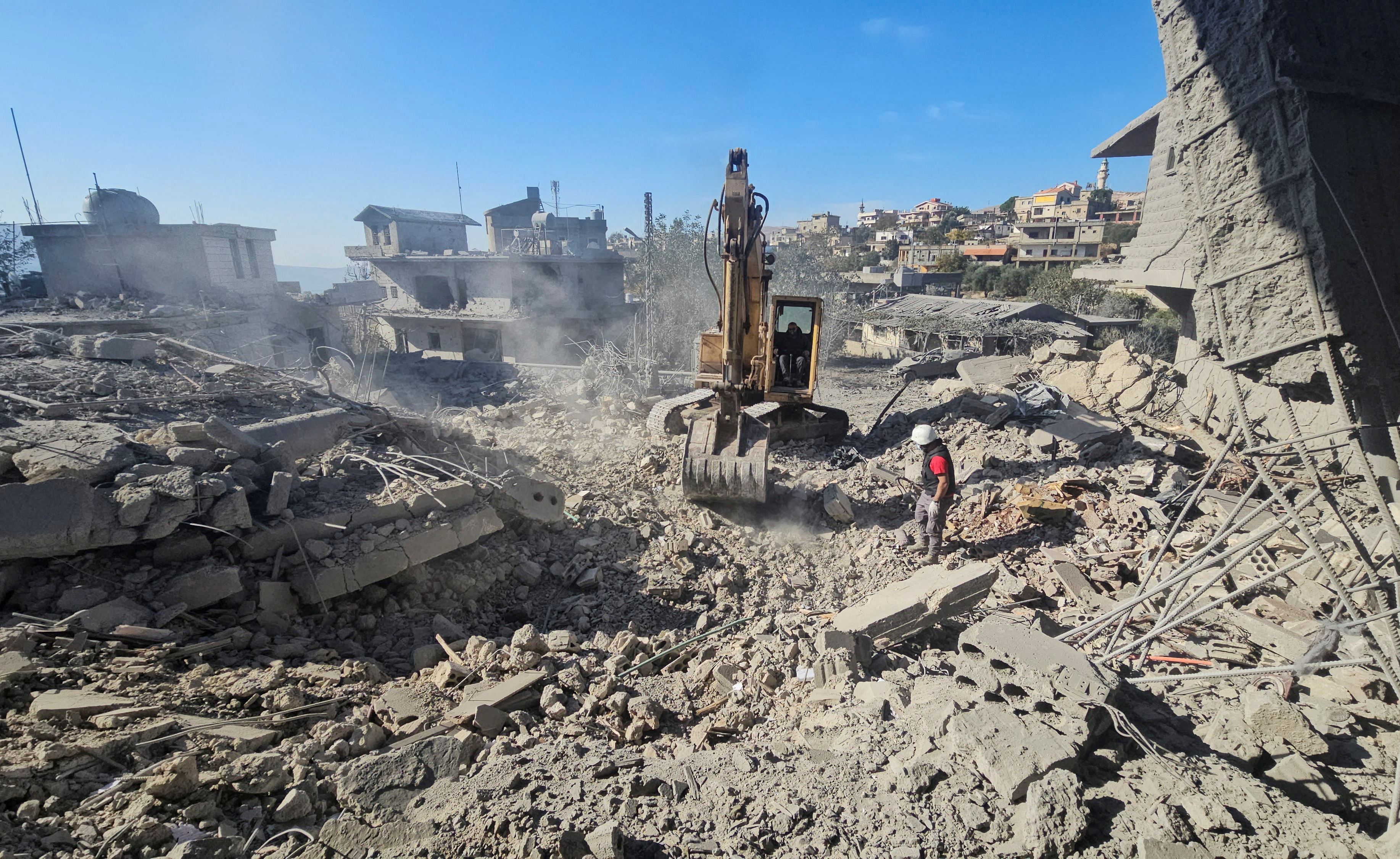 Aftermath of Israeli strikes on Lebanon's Bekaa Valley