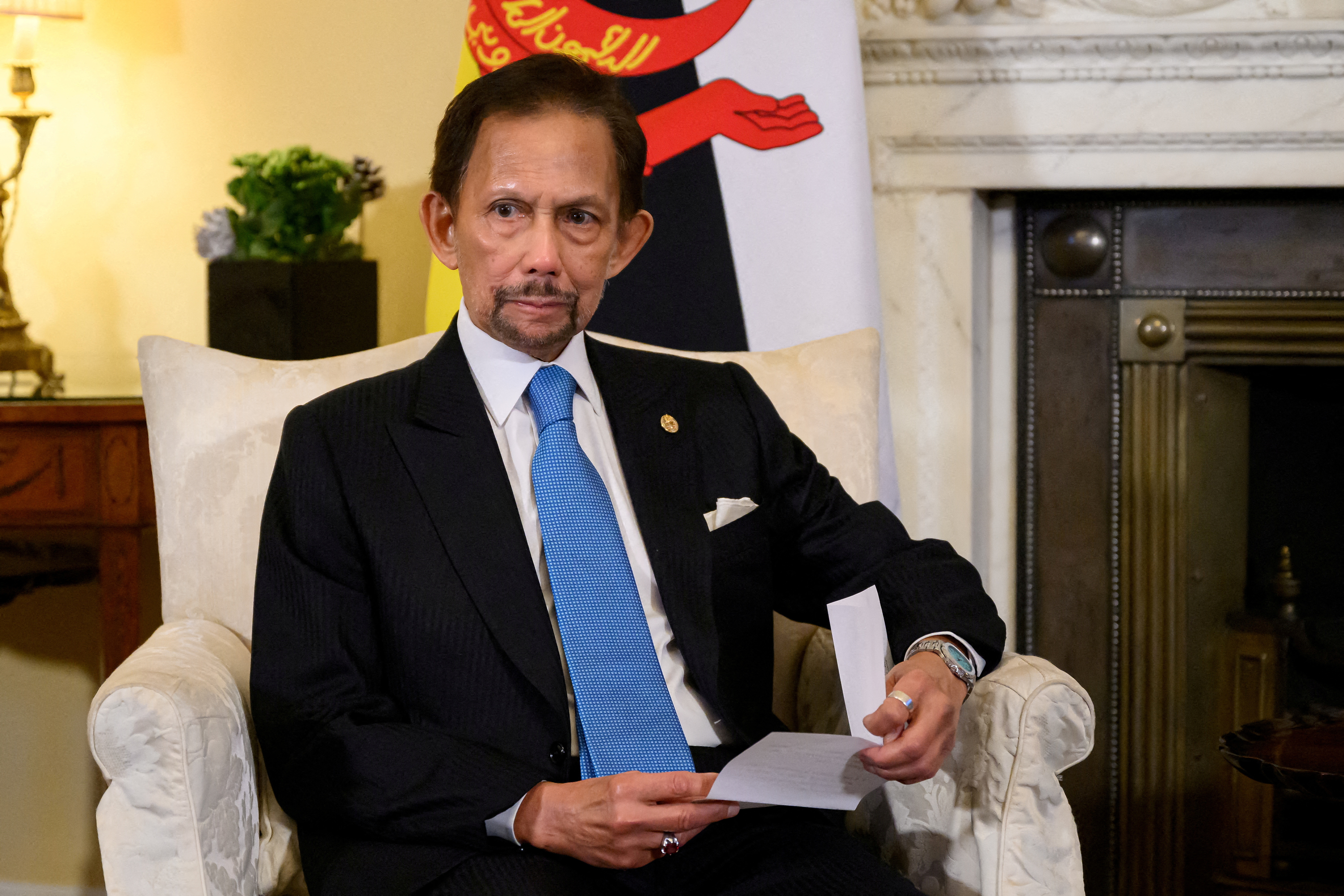 FILE PHOTO: Sultan of Brunei Hassanal Bolkiah in London