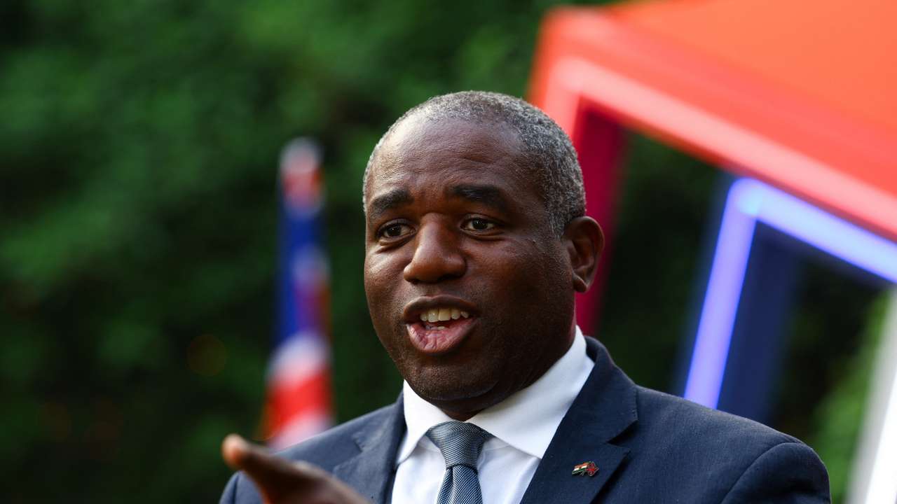 British Foreign Secretary David Lammy attends an interview with Reuters, in New Delhi