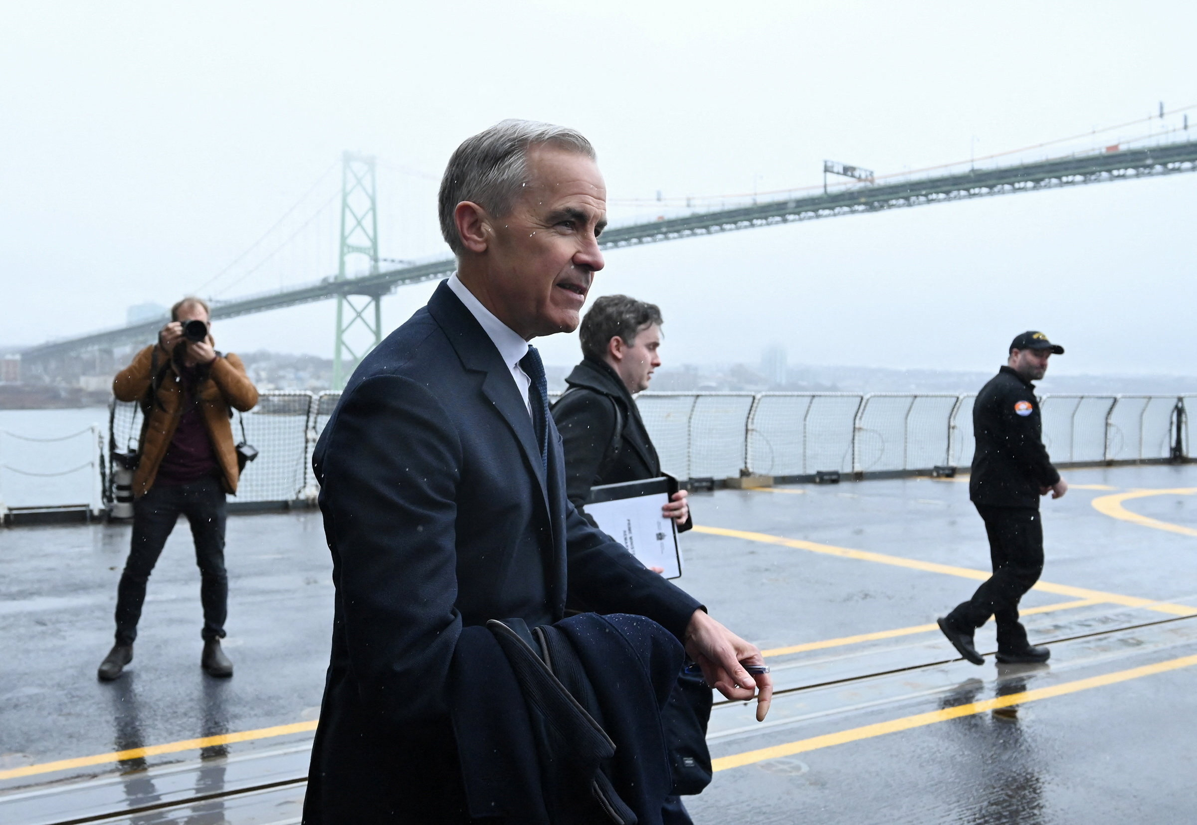 Canada's Prime Minister Mark Carney visits HMC Dockyard in Halifax