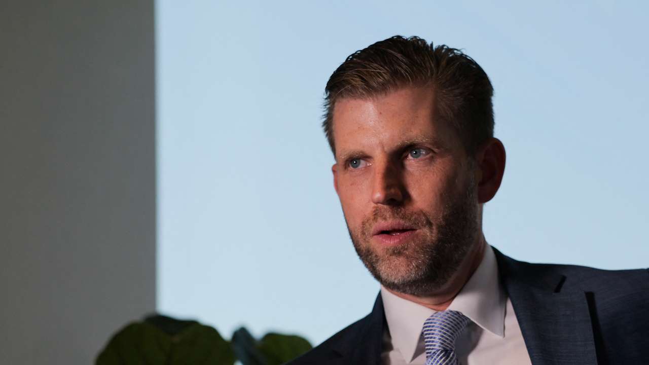 Executive Vice President of the Trump Organization, and son of U.S. President, Eric Trump attends an interview with Reuters in Dubai