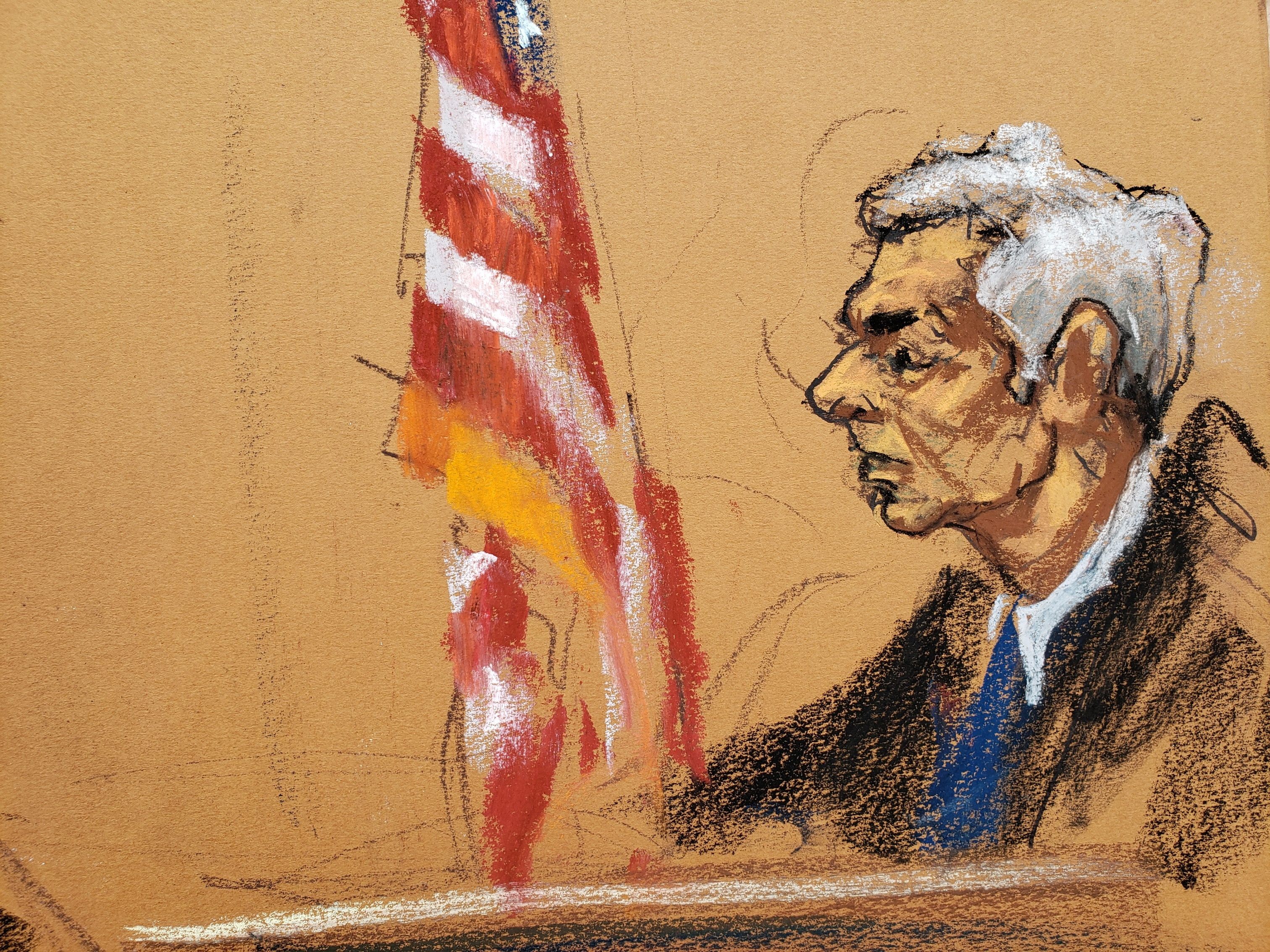 FILE PHOTO: Epstein's lawyer Reid Weingarten addresses Judge Richard Berman during a hearing in the criminal case against Jeffrey Epstein