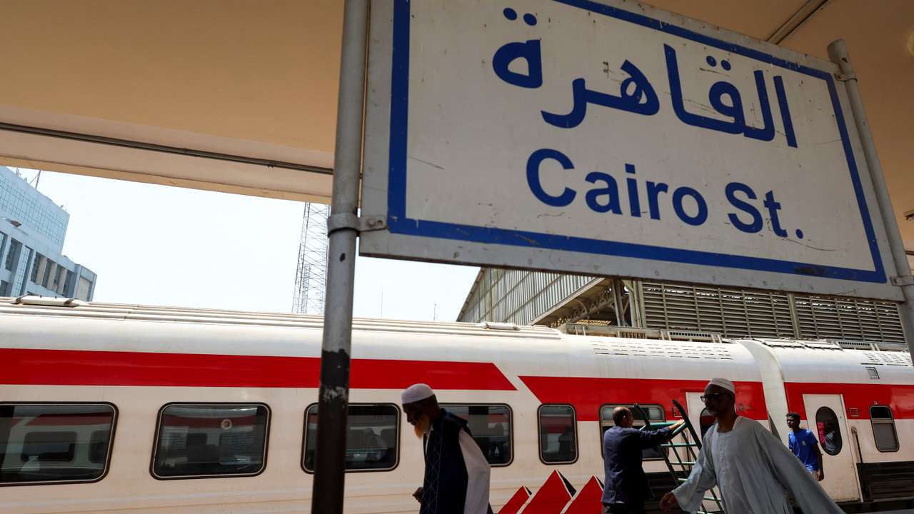 Displaced Sudanese head home from Egypt as a free train with a voluntary return is coordinated by the Egyptian government, in Cairo