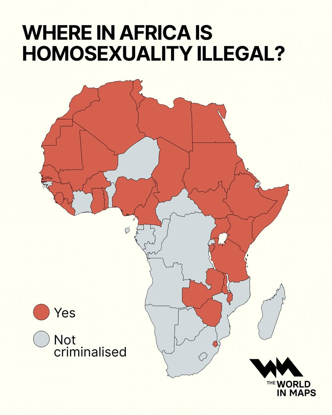 Homosexuality remains criminalised in a large part of Africa, with more than half of the contine