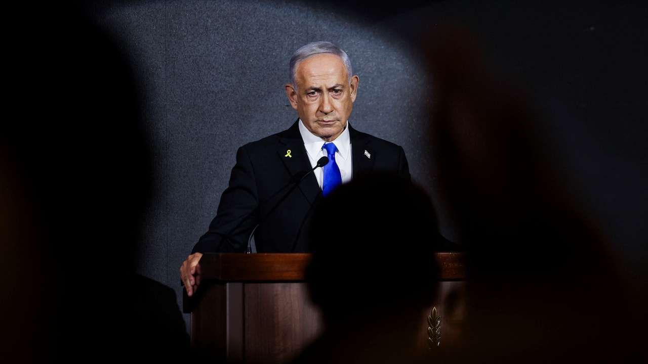 Israeli Prime Minister Benjamin Netanyahu attends the U.S. Independence Day reception, hosted by Newsmax, in Jerusalem