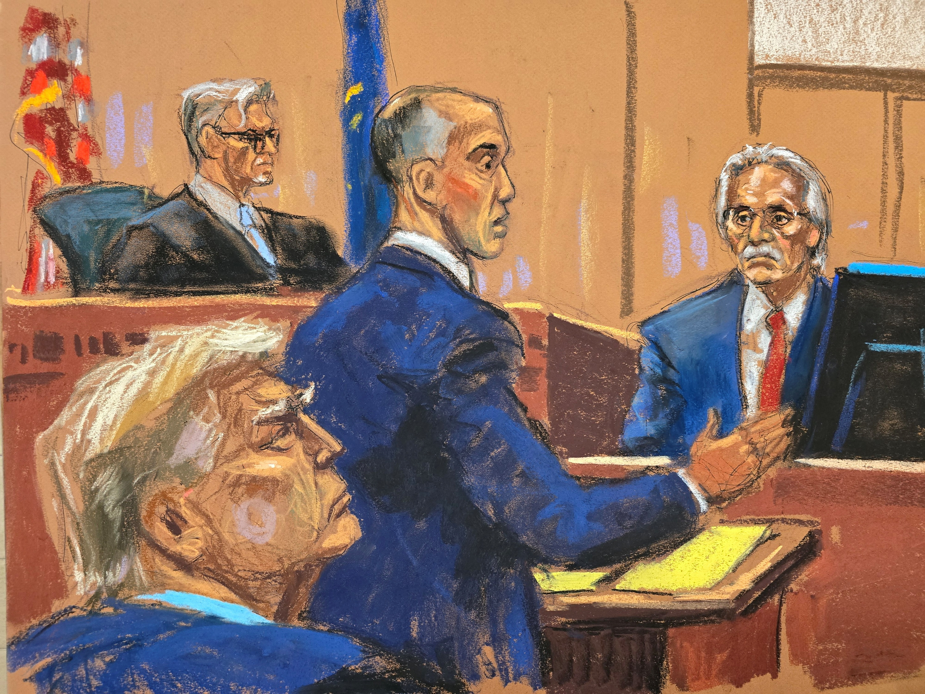 Former U.S. President Trump's criminal trial on charges of falsifying business records continues in New York