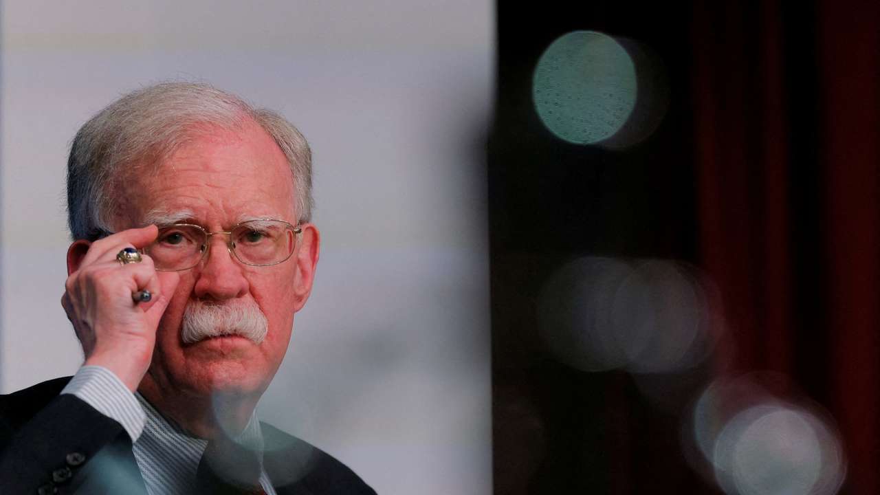 FILE PHOTO: Former National Security Advisor Bolton at Harvard in Cambridge