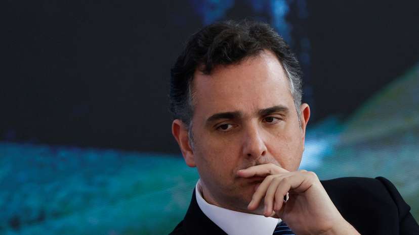 Brazil's Senate President Rodrigo Pacheco attends the inauguration ceremony of Brazil's new Justice Minister Ricardo Lewandowski at Planalto Palace in Brasilia