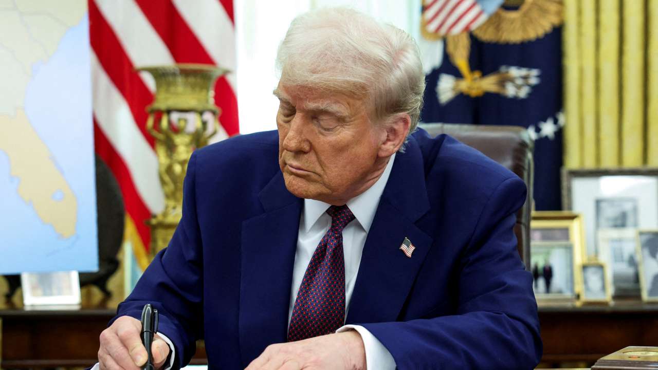 U.S. President Donald Trump signs executive orders for reciprocal tariffs in Washington
