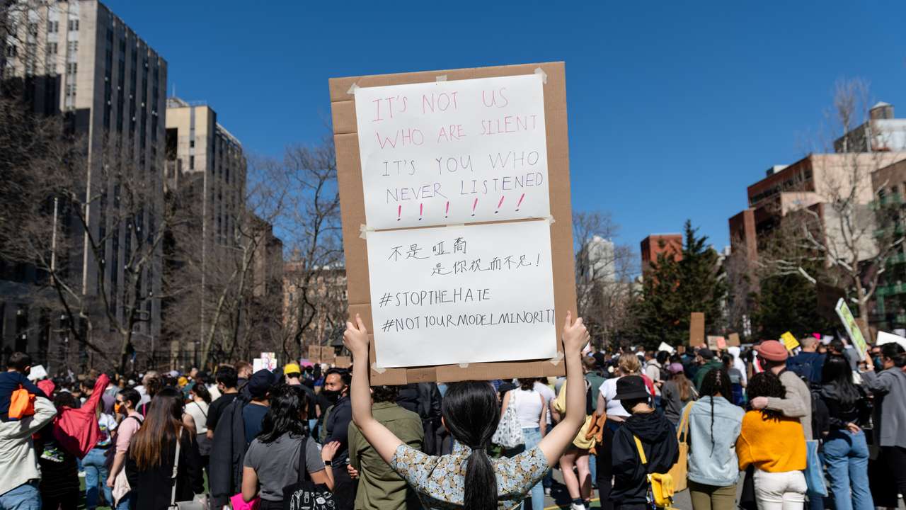 Rally Against Hate to end discrimination against Asian Americans and Pacific Islanders, in New York City