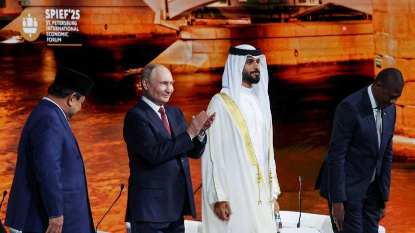 Russia's President Putin attends St. Petersburg International Economic Forum