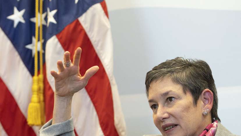 FILE PHOTO: Pagan U.S. ambassador to the WTO attends an interview with Reuters in Geneva