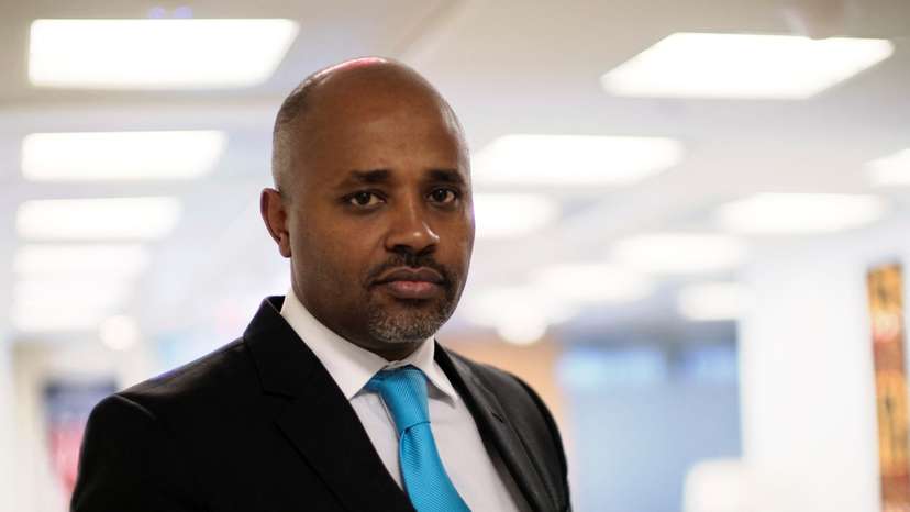 Ethiopia's State Finance Minister Eyob Tekalign attends the Annual Meetings of the International Monetary Fund and World Bank in Washington
