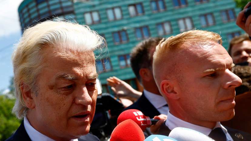 FILE PHOTO: Dutch far-right leader Geert Wilders campaigns for the EU election