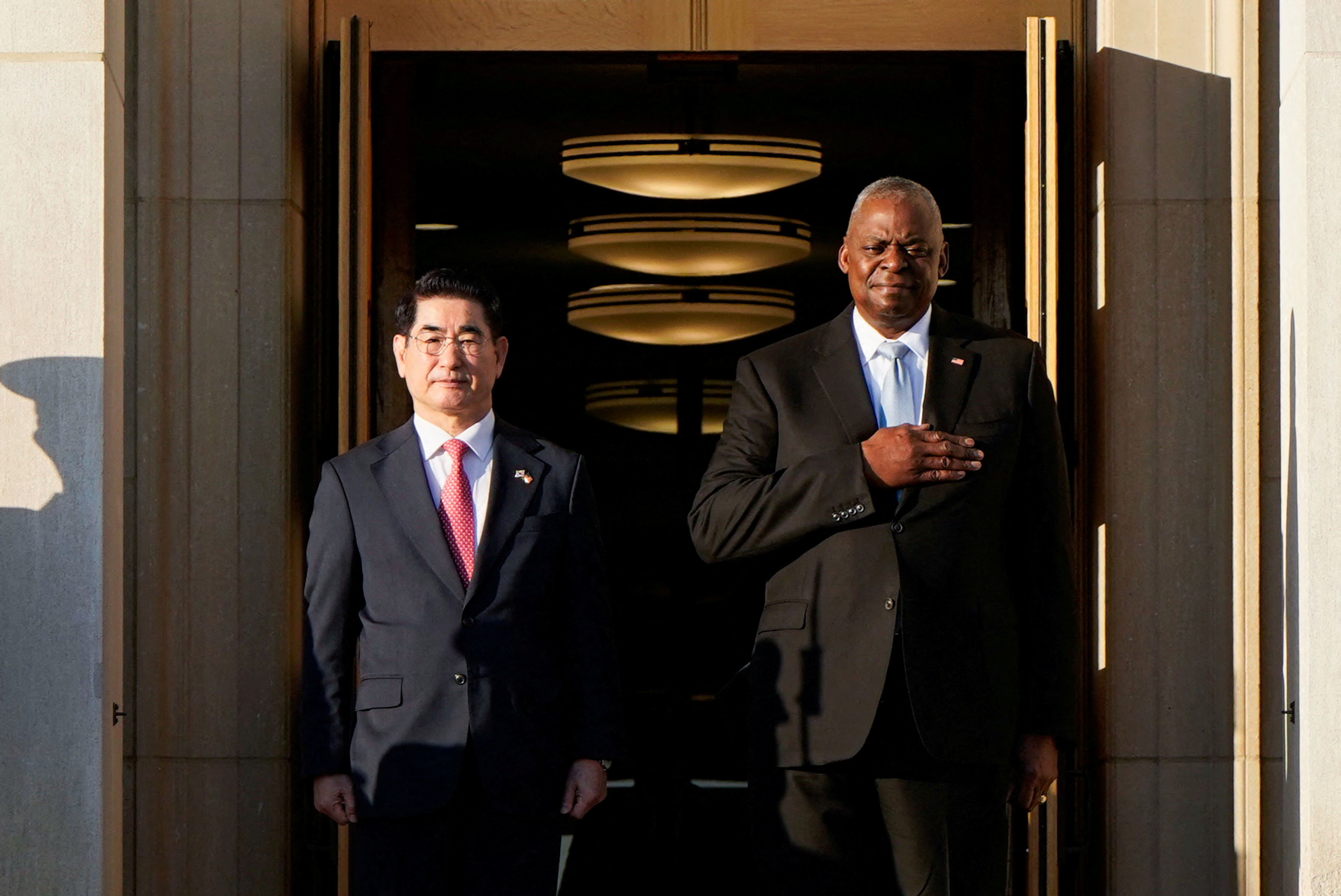 U.S. Defense Secretary Austin meets with South Korea's Defense Minister Yong-hyun, in Washington