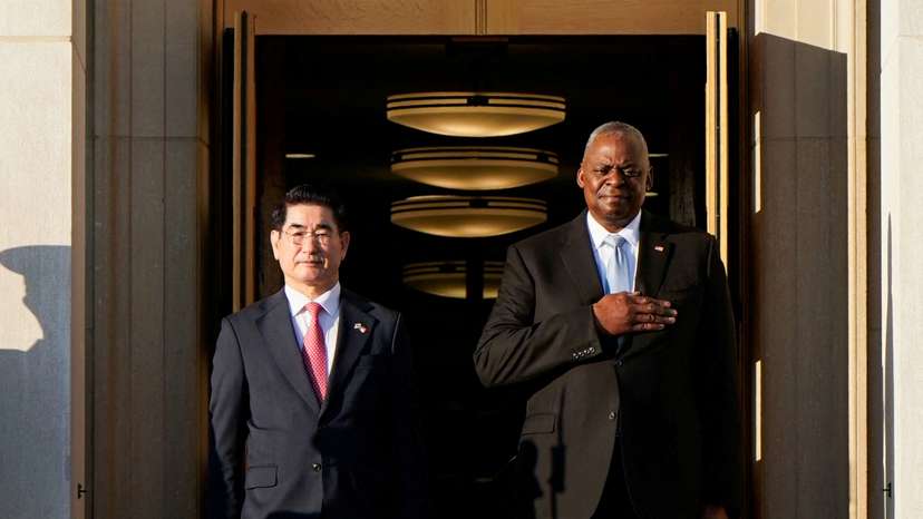 U.S. Defense Secretary Austin meets with South Korea's Defense Minister Yong-hyun, in Washington