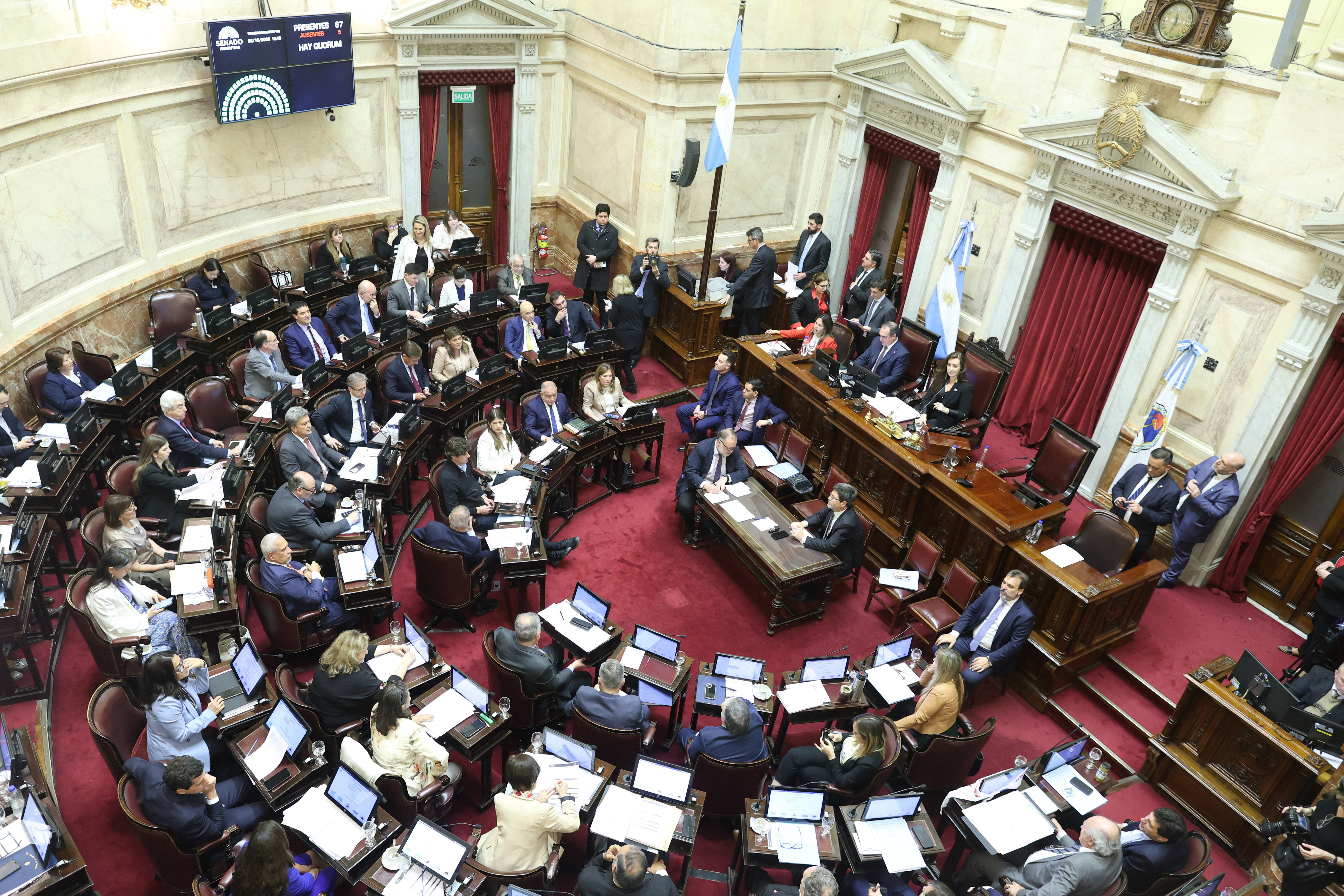 Argentina's Senate debates President Milei's vetoes on university funding and paediatric hospitals, in Buenos Aires