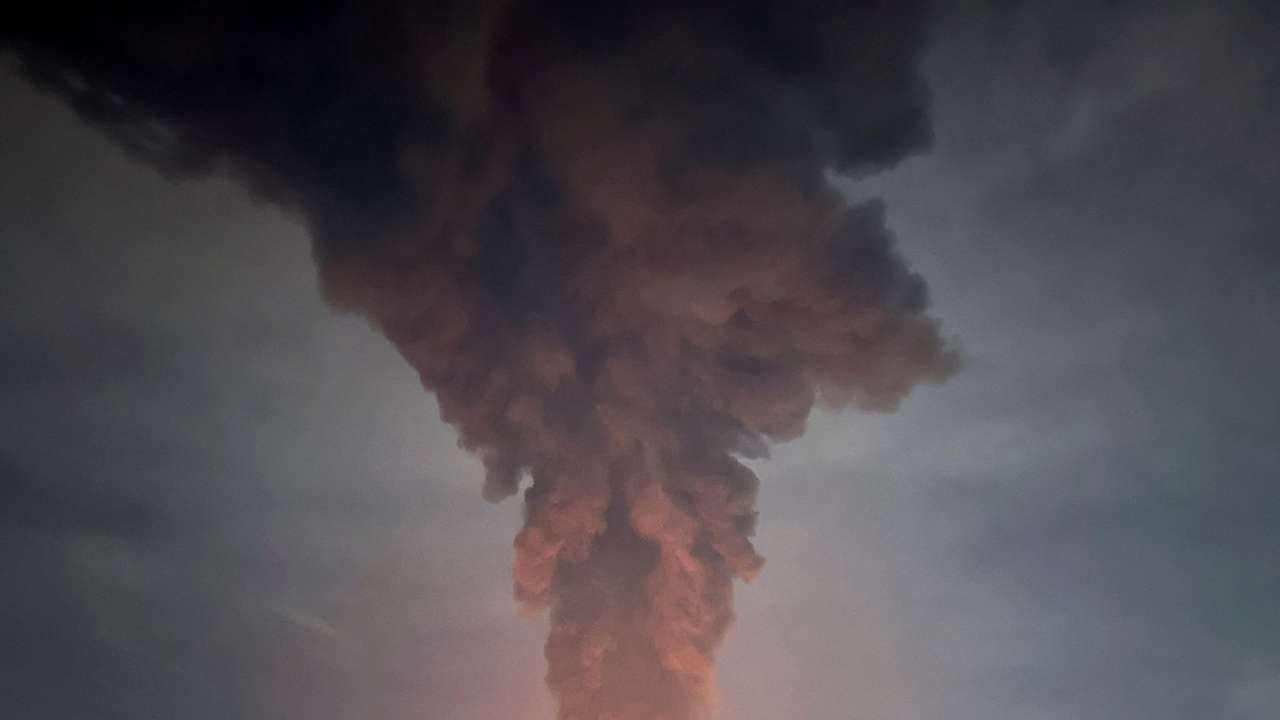 Smoke rises following an explosion, amid the U.S.-Israeli conflict with Iran, in Tehran