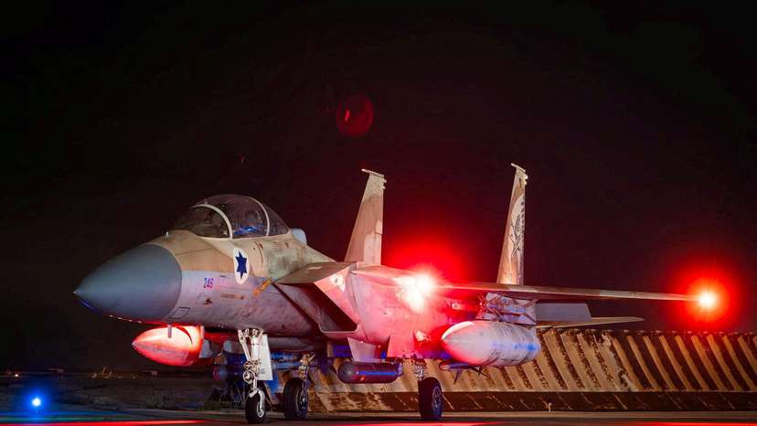 Israeli Air Force F-15 Eagle pictured following interception mission of Iran attack