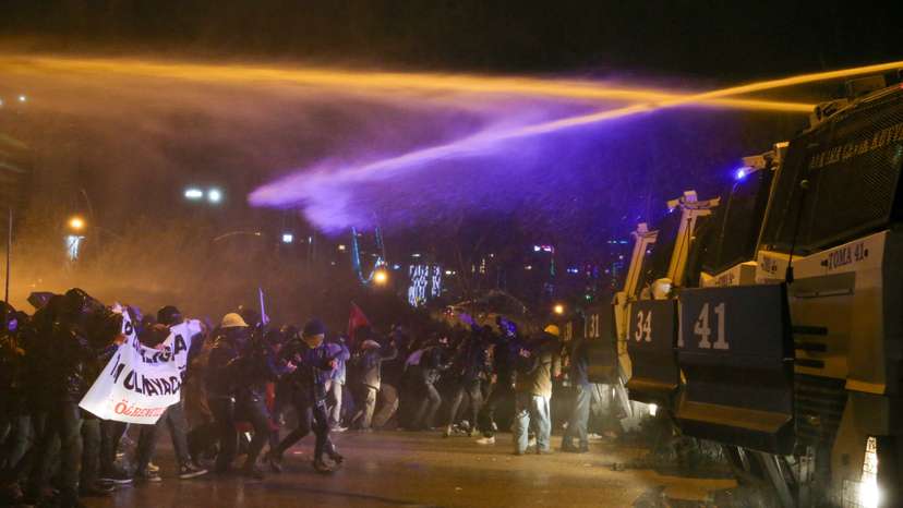 University students protest against the detention of Istanbul Mayor Ekrem Imamoglu, in Ankara