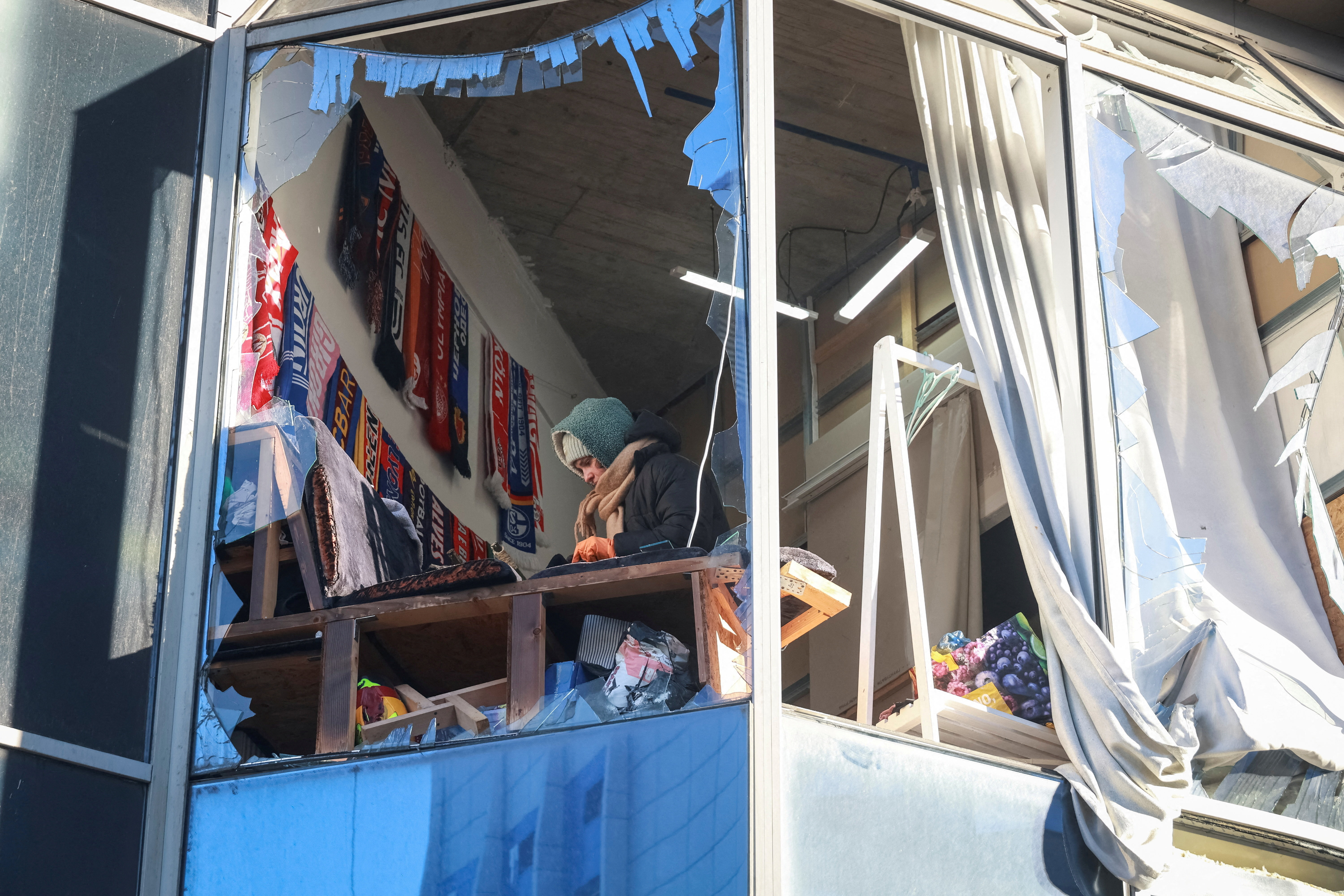 Aftermath of a Russian drone attack in Odesa