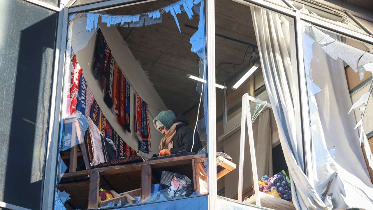 Aftermath of a Russian drone attack in Odesa