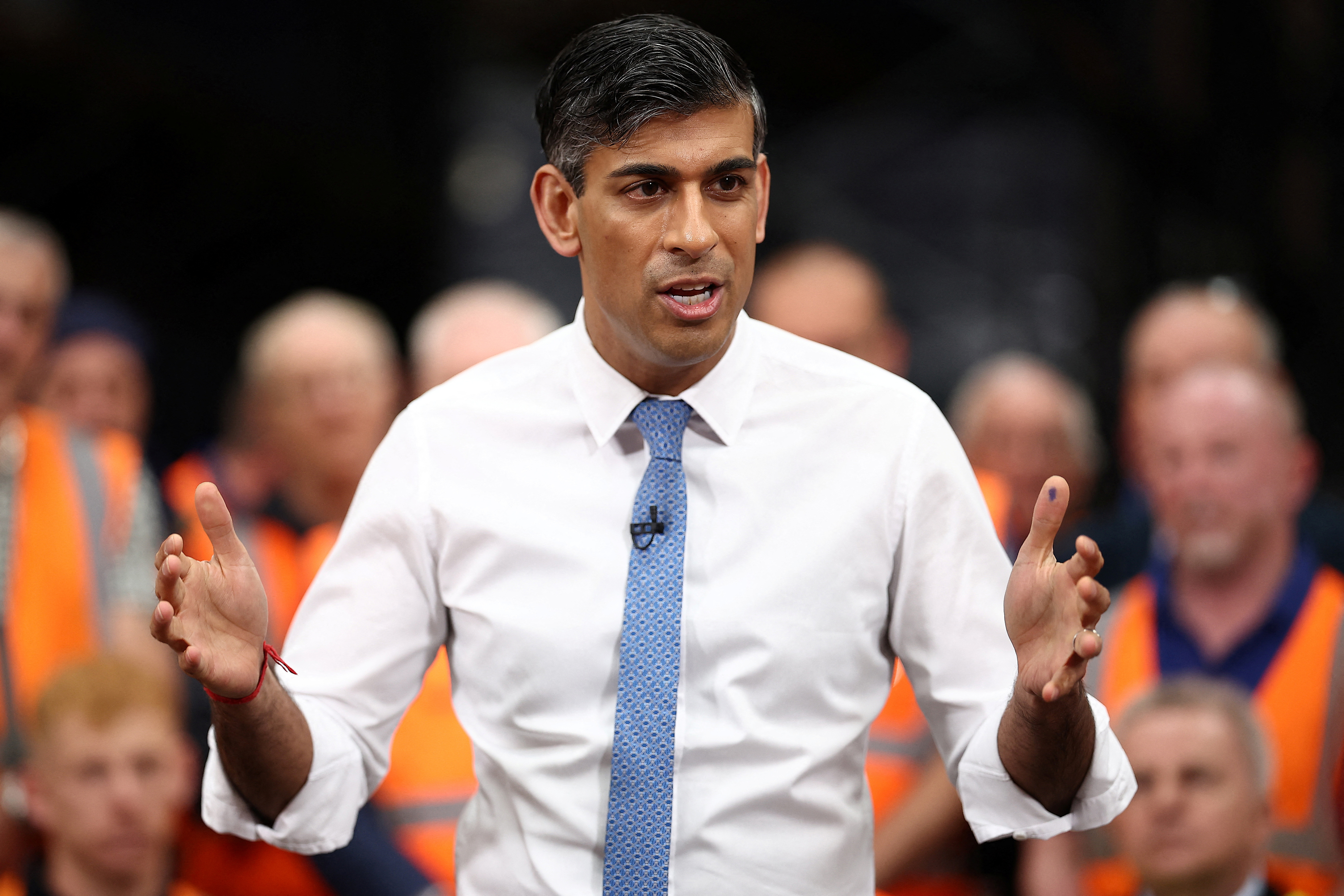 British PM Sunak campaigns in Ilkeston