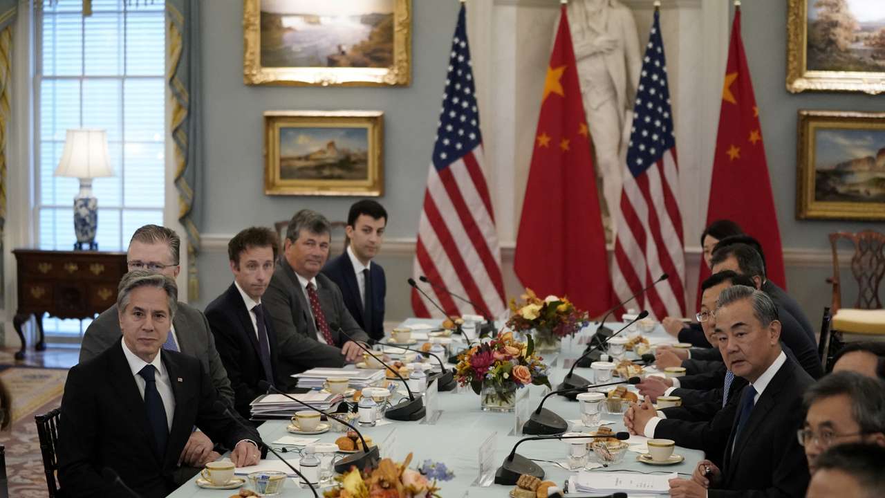 U.S. Secretary of State Antony Blinken meets with Chinese Foreign Minister Wang Yi at the State Department in Washington