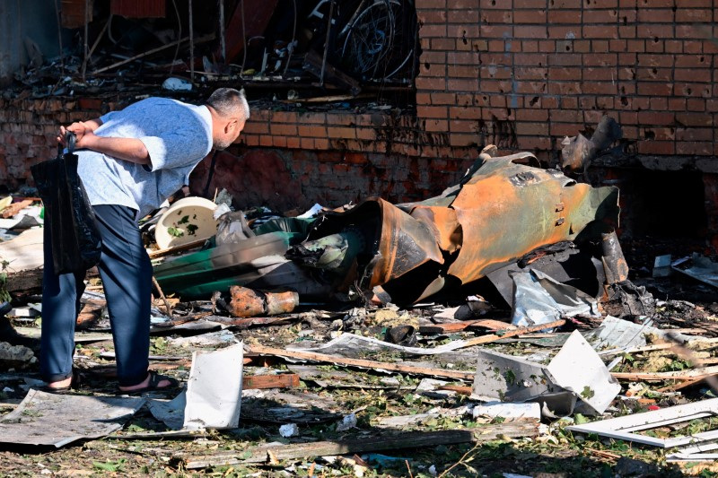 Aftermath of missile attack in Russia's Kursk