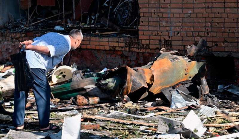 Aftermath of missile attack in Russia's Kursk