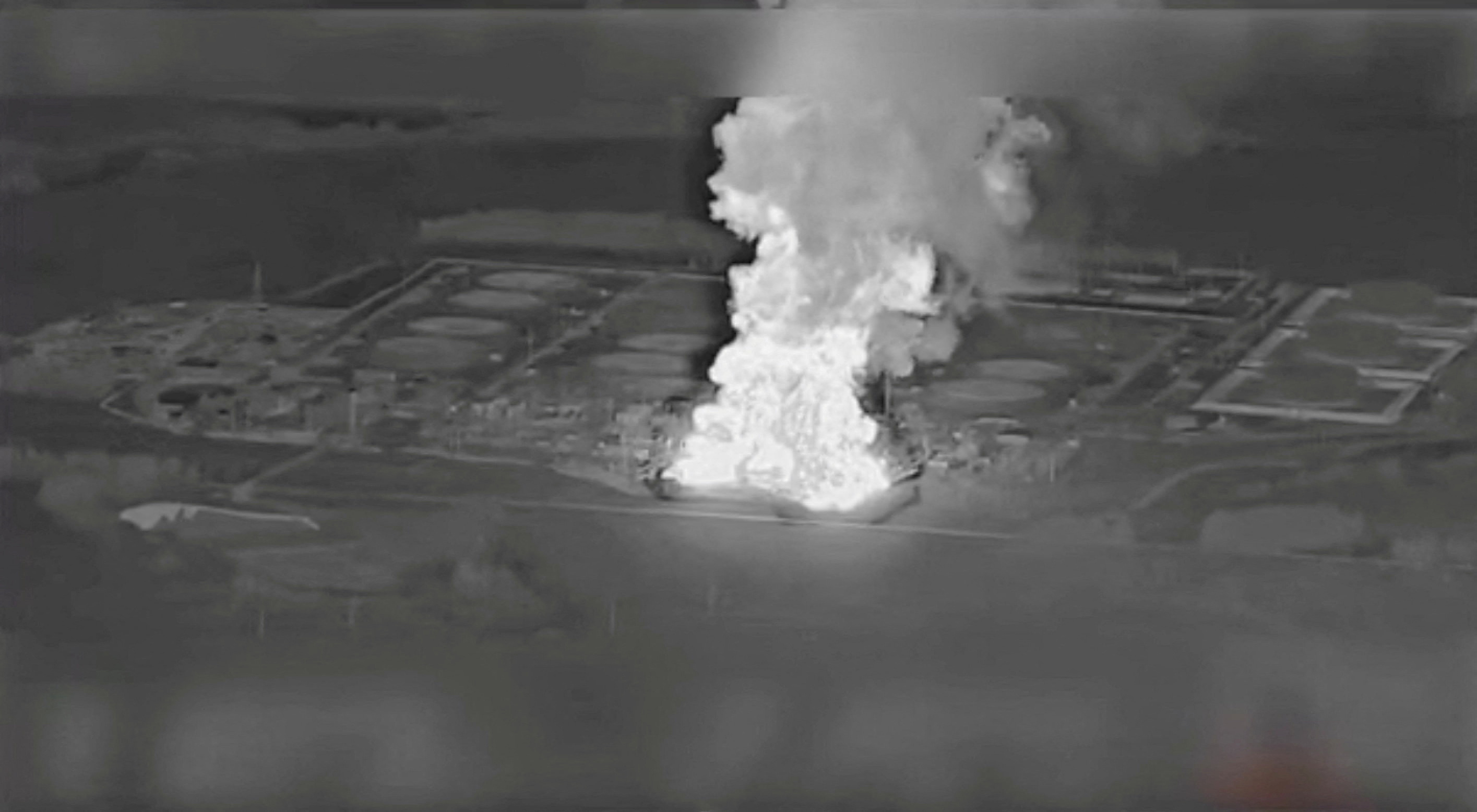 FILE PHOTO: Massive fire at Russia's Unecha oil pumping station
